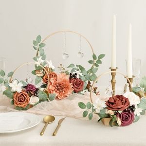 WREATH HOOP CENTERPIECE SET IN SUNSET TERRACOTTA